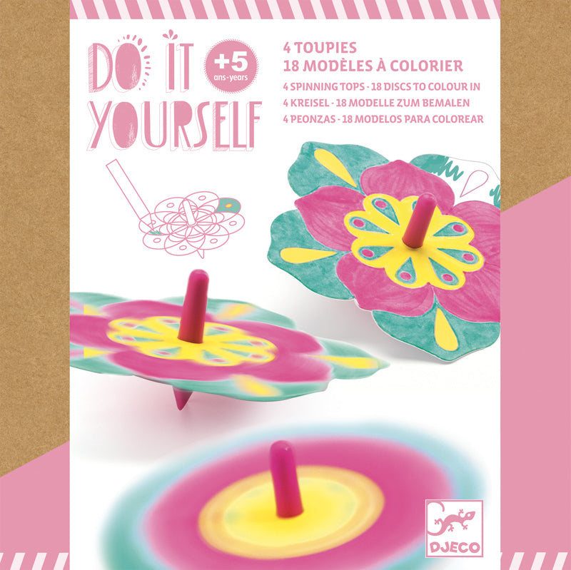 Do It Yourself Flower Spin Tops-Djeco