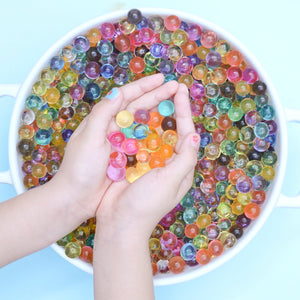 Rainbow biodegradable water beads- No Nasties Kids