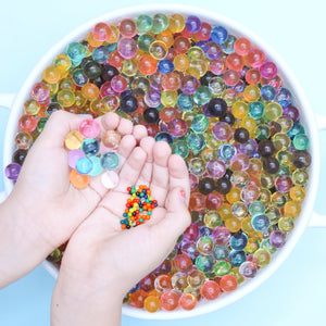 Rainbow biodegradable water beads- No Nasties Kids